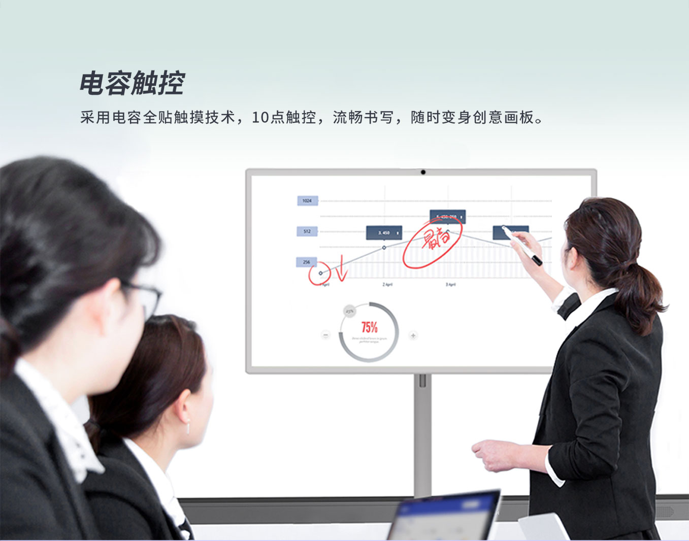 赢咖娱乐科技25寸智由屏闺蜜机采用电容多点触控技术